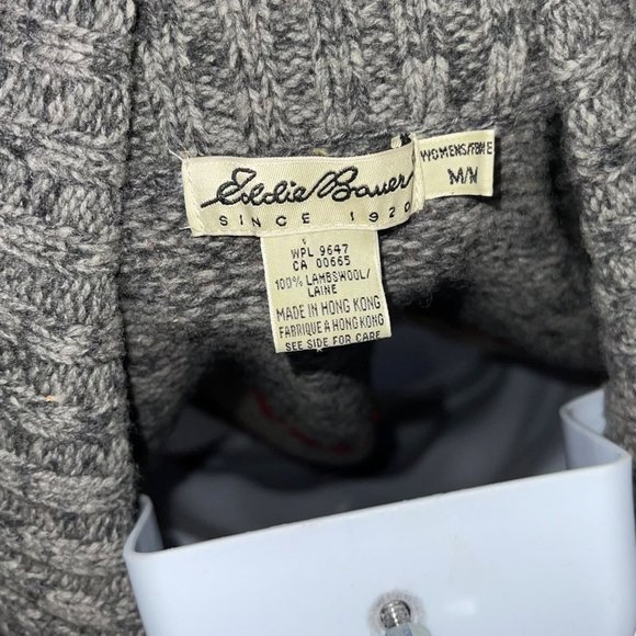 Eddie Bauer Vintage Y2K 100% Lambswool Christmas Holiday Pullover Sweater M - Picture 9 of 10